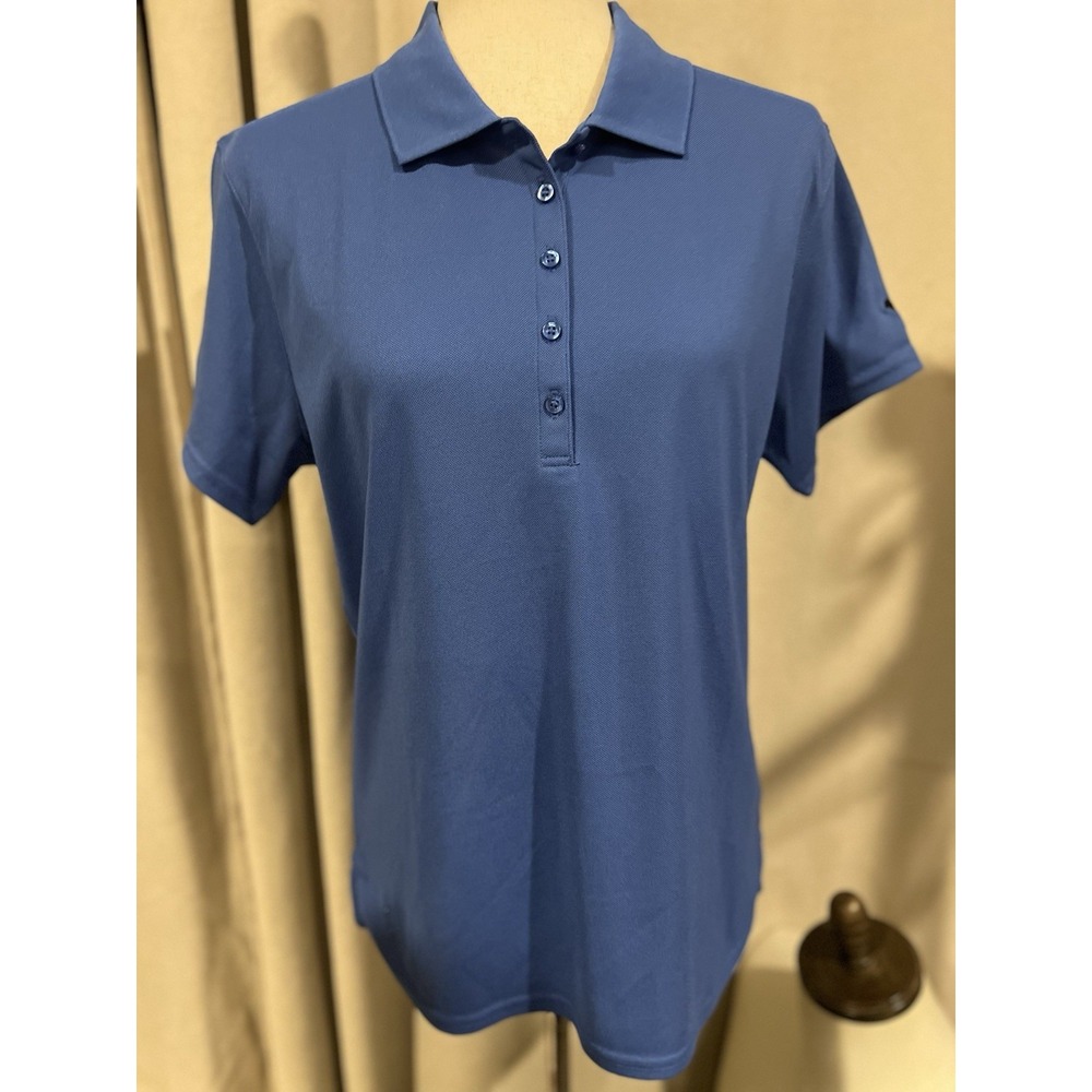 Glenmuir Women's Polo Performance Shirt Machrihanish Dunes Blue Large NWT
